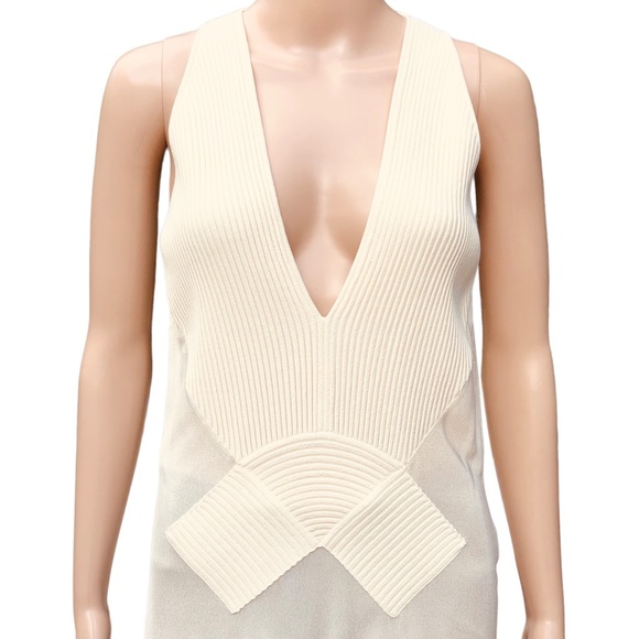 Giorgio Armani NWT ivory knit and sheer top Sz 12 - Picture 8 of 16